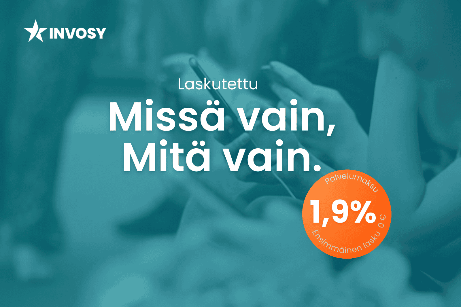 Invosyn kampanjakuva – Missä vain, miten vain – tulevaisuuden työ kevytyrittäjänä.